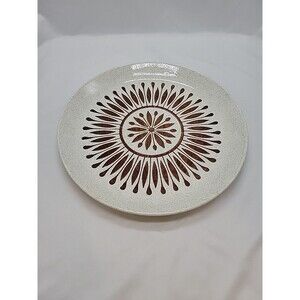 Biltons England Brown Speckled Geometric Floral Ironstone Serving Platter